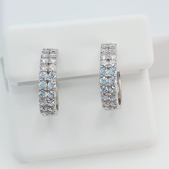 "925 Sterling Silver Cubic Zirconia Earrings, U19254897 - Picture 3 of 11